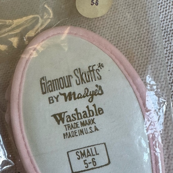 Vintage Madye's Pink Ruffle Glamour Skuffs Slippers Boudoir Size Small 5-6 WOW - Picture 11 of 12